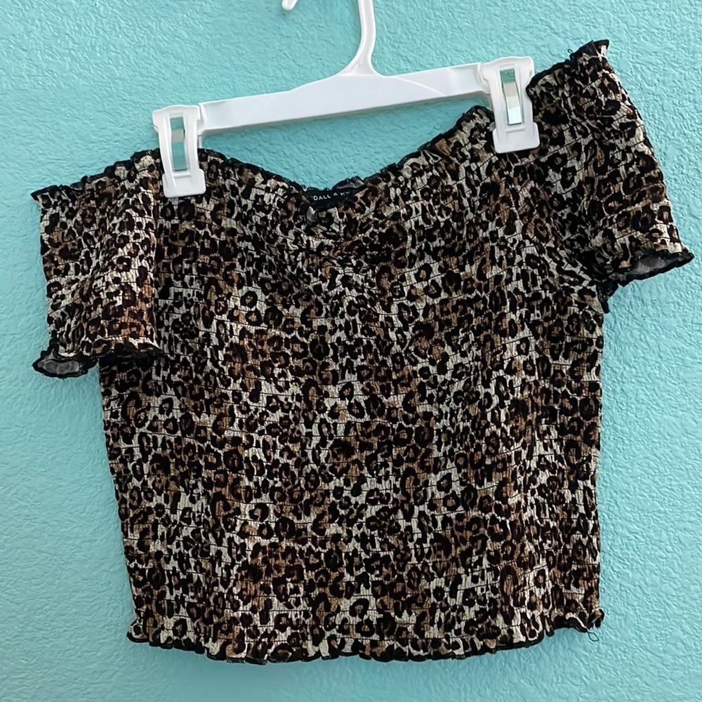 Kendall & Kylie Off the Shoulder Crop Top